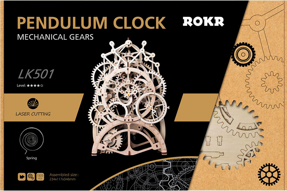 Конструктор Robotime механический Часы с маятником 182 детали (LK501) (6946785165227)
Конструктор Robotime механический Часы с маятником 182 детали (LK501) (6946785165227)
