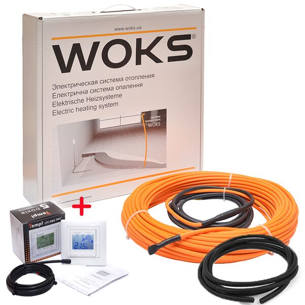 Тонкий нагревательный кабель Woks 10 (Комплект) 89 м / 5.3 м² - 6.7 м² / 850 Вт
Тонкий нагревательный кабель Woks 10 (Комплект) 89 м / 5.3 м² - 6.7 м² / 850 Вт