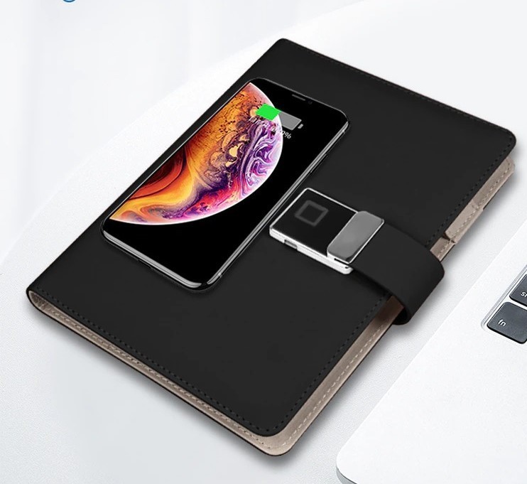 Блокнот с Touch ID Lockbook многоразового использования с беспроводной зарядкой и USB флешкой
Блокнот с Touch ID Lockbook многоразового использования с беспроводной зарядкой и USB флешкой