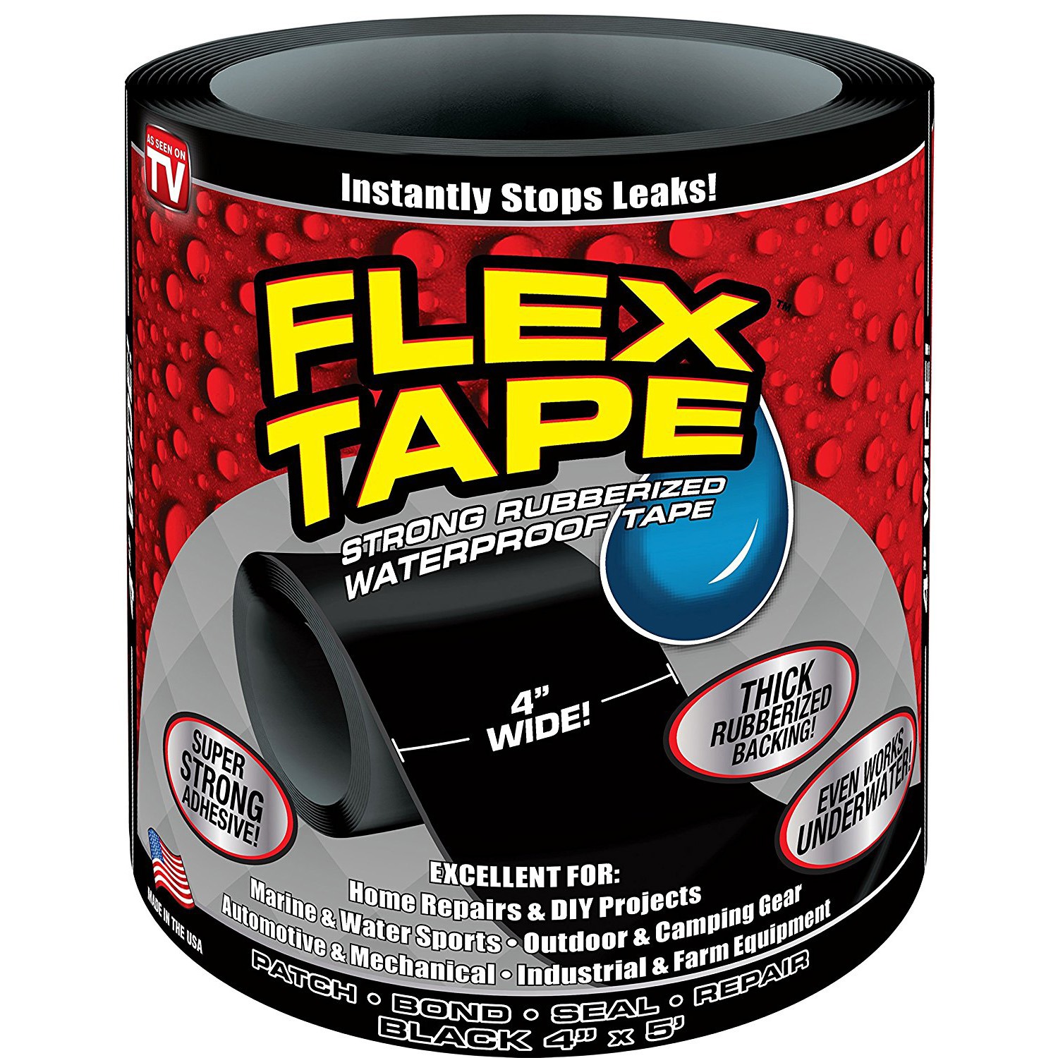 Монтажная клейкая лента Flex tape для герметизации водонепроницаемая изолента 150х10см Черная (FT-10)
Монтажная клейкая лента Flex tape для герметизации водонепроницаемая изолента 150х10см Черная (FT-10)