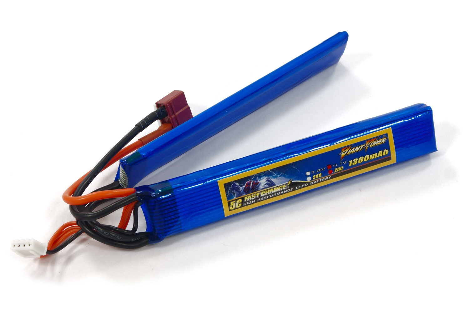 Аккумулятор для страйкбола Giant Power Li-Pol 11.1V 3S 1300mAh 25C 2 лепестка 12.5х21х130мм T-Plug
Аккумулятор для страйкбола Giant Power Li-Pol 11.1V 3S 1300mAh 25C 2 лепестка 12.5х21х130мм T-Plug