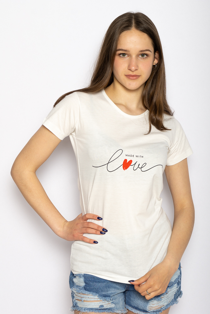 Футболка женская с надписью Love 600F024 (Молочный) ToS Размер цвет Молочный, Футболка женская с надписью Love 600F024 (Молочный) ToS XL Размер цвет Молочный
Футболка женская с надписью Love 600F024 (Молочный) ToS Размер цвет Молочный, Футболка женская с надписью Love 600F024 (Молочный) ToS XL Размер цвет Молочный