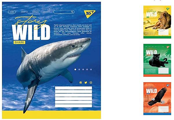 Тетрадь А5 48 листов в клетку Stay wild (10 шт. в упак микс видов) YES (765029) 
Тетрадь А5 48 листов в клетку Stay wild (10 шт. в упак микс видов) YES (765029)