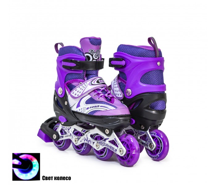 Роликовые коньки детские раздвижные ролики In Line Skate размер 34-37 универсальные Фиолетовые
Роликовые коньки детские раздвижные ролики In Line Skate размер 34-37 универсальные Фиолетовые