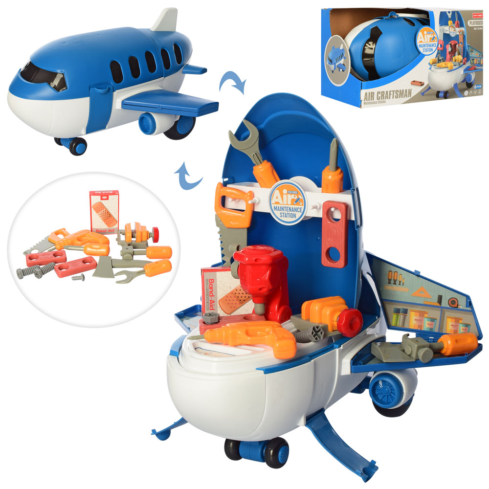 Детский игровой набор инструментов 2в1 Самолёт Bambi, Набор "Настоящий мужчина" для мальчиков, 31 предмет, самолёт на колёсах, 44х25х20 см
Детский игровой набор инструментов 2в1 Самолёт Bambi, Набор "Настоящий мужчина" для мальчиков, 31 предмет, самолёт на колёсах, 44х25х20 см