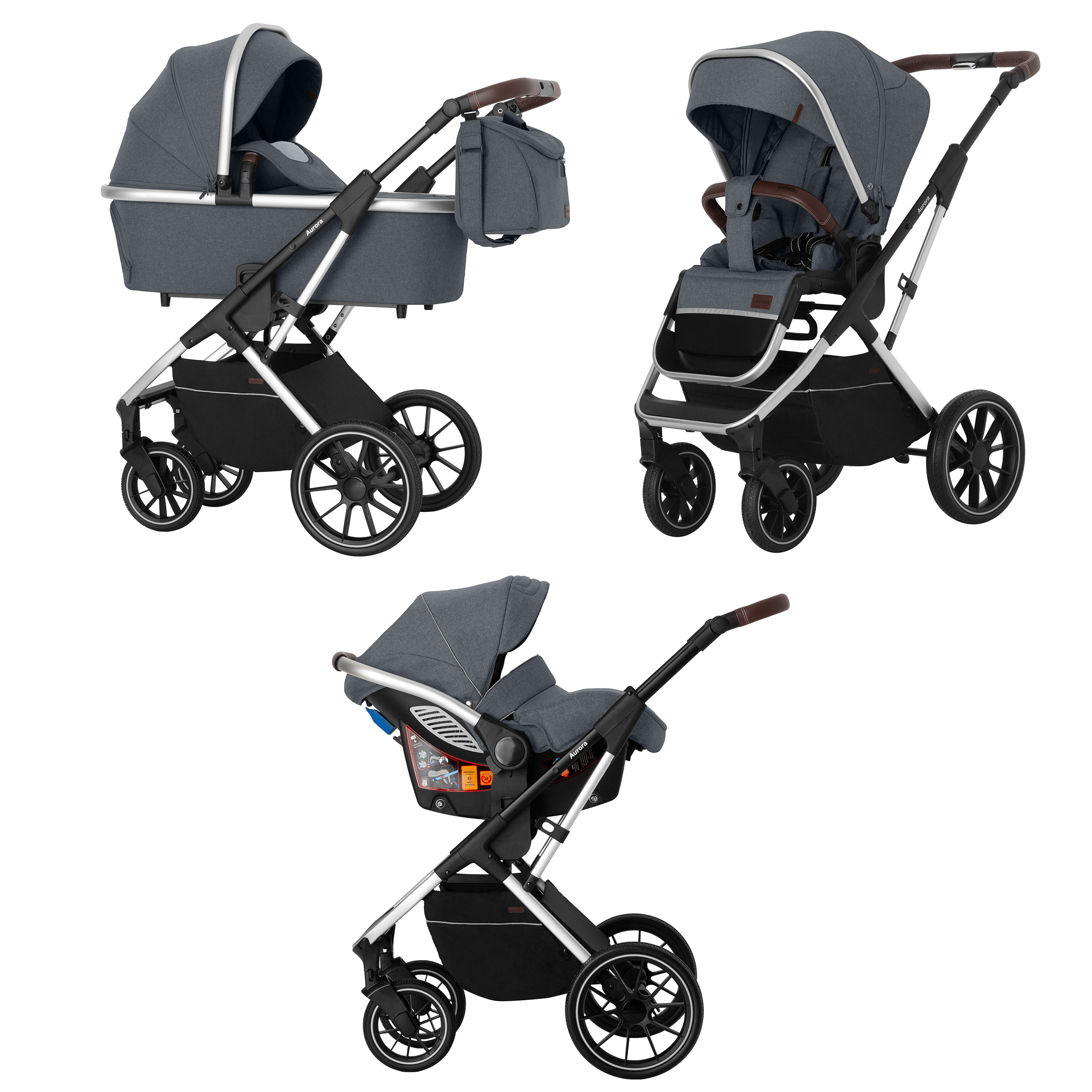 Коляска универсальная 3 в 1 Carrello Aurora CRL-6502/2 Iron Grey на серебристом шасси + дождевик, 3 чехла на ножки и сумка-пеленатор
Коляска универсальная 3 в 1 Carrello Aurora CRL-6502/2 Iron Grey на серебристом шасси + дождевик, 3 чехла на ножки и сумка-пеленатор