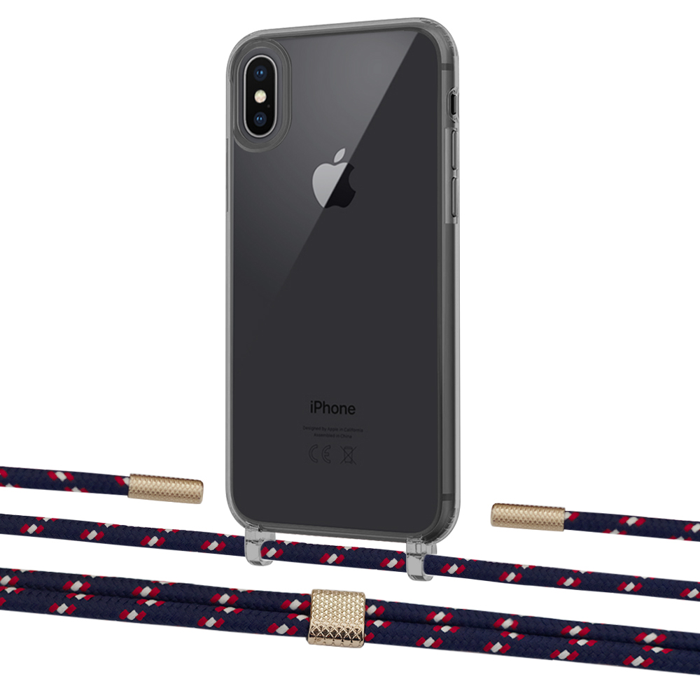Чехол Upex Crossbody Protection Case для iPhone XS | X Dark with Twine Blue Marine and Fausset Gold
Чехол Upex Crossbody Protection Case для iPhone XS | X Dark with Twine Blue Marine and Fausset Gold