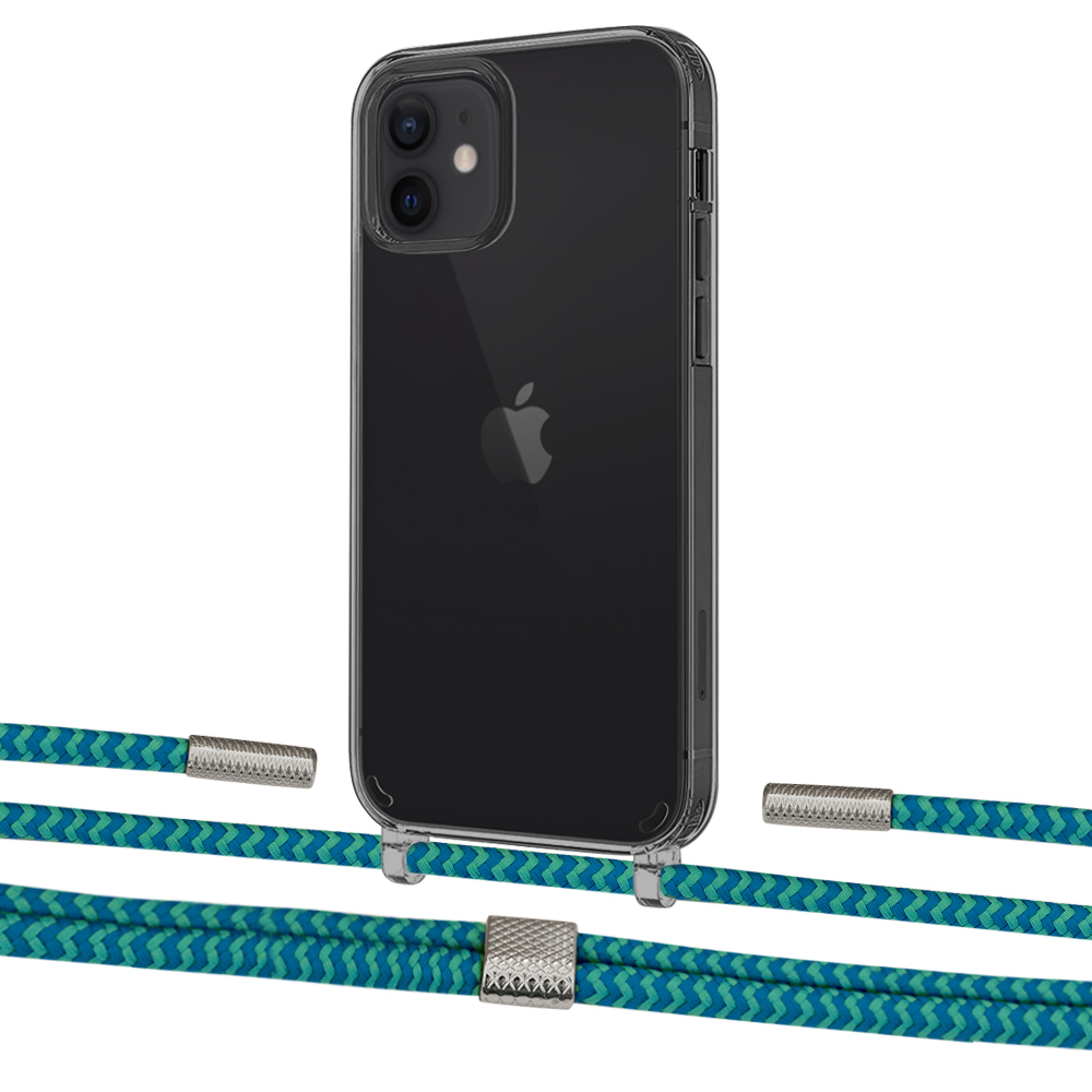 Чехол Upex Crossbody Protection Case для iPhone 12 mini Dark with Twine Cyan and Fausset Silver
Чехол Upex Crossbody Protection Case для iPhone 12 mini Dark with Twine Cyan and Fausset Silver