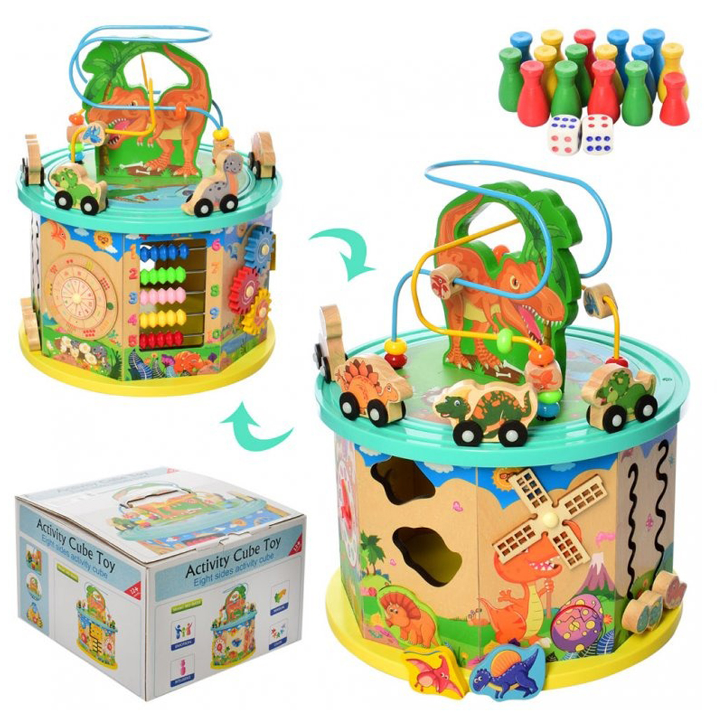 Деревянный многофункциональный логический куб Динозаврики Wood Toys Детский игровой центр
Деревянный многофункциональный логический куб Динозаврики Wood Toys Детский игровой центр