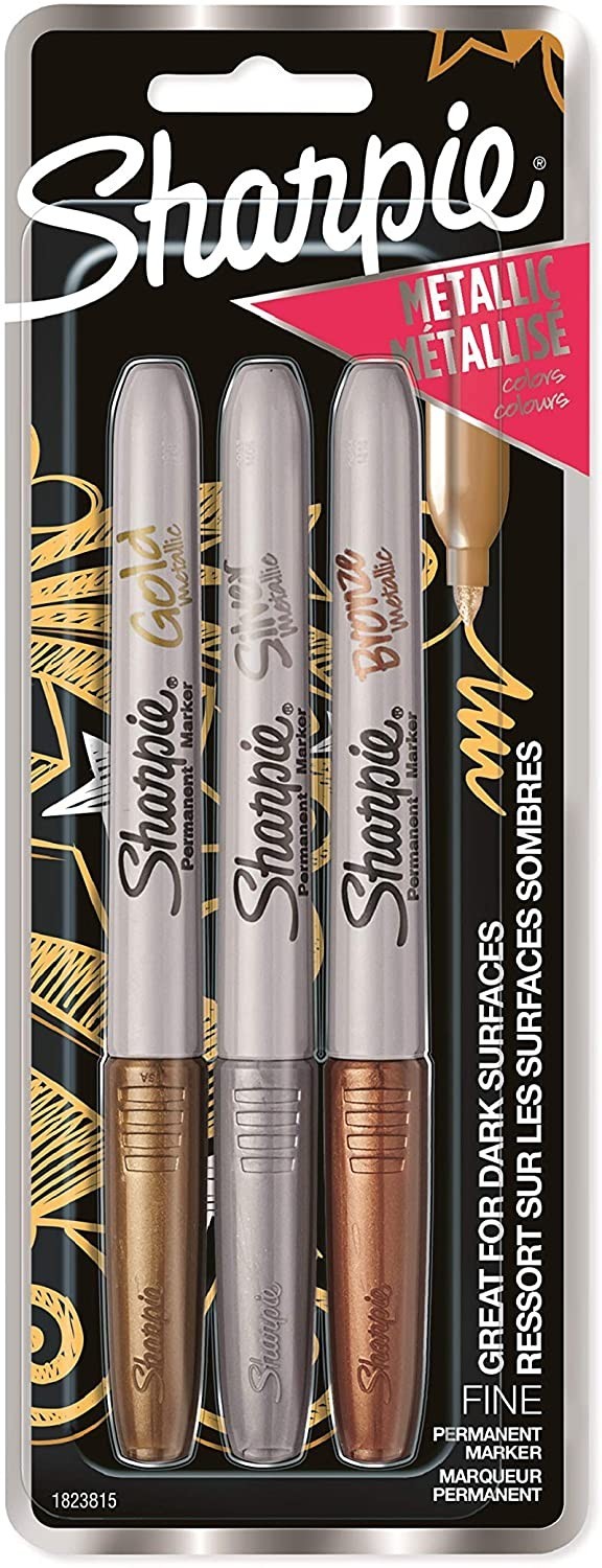 Маркеры перманентные Sharpie Metallic Permanent Markers, Fine Points 3 шт. (1823815)
Маркеры перманентные Sharpie Metallic Permanent Markers, Fine Points 3 шт. (1823815)