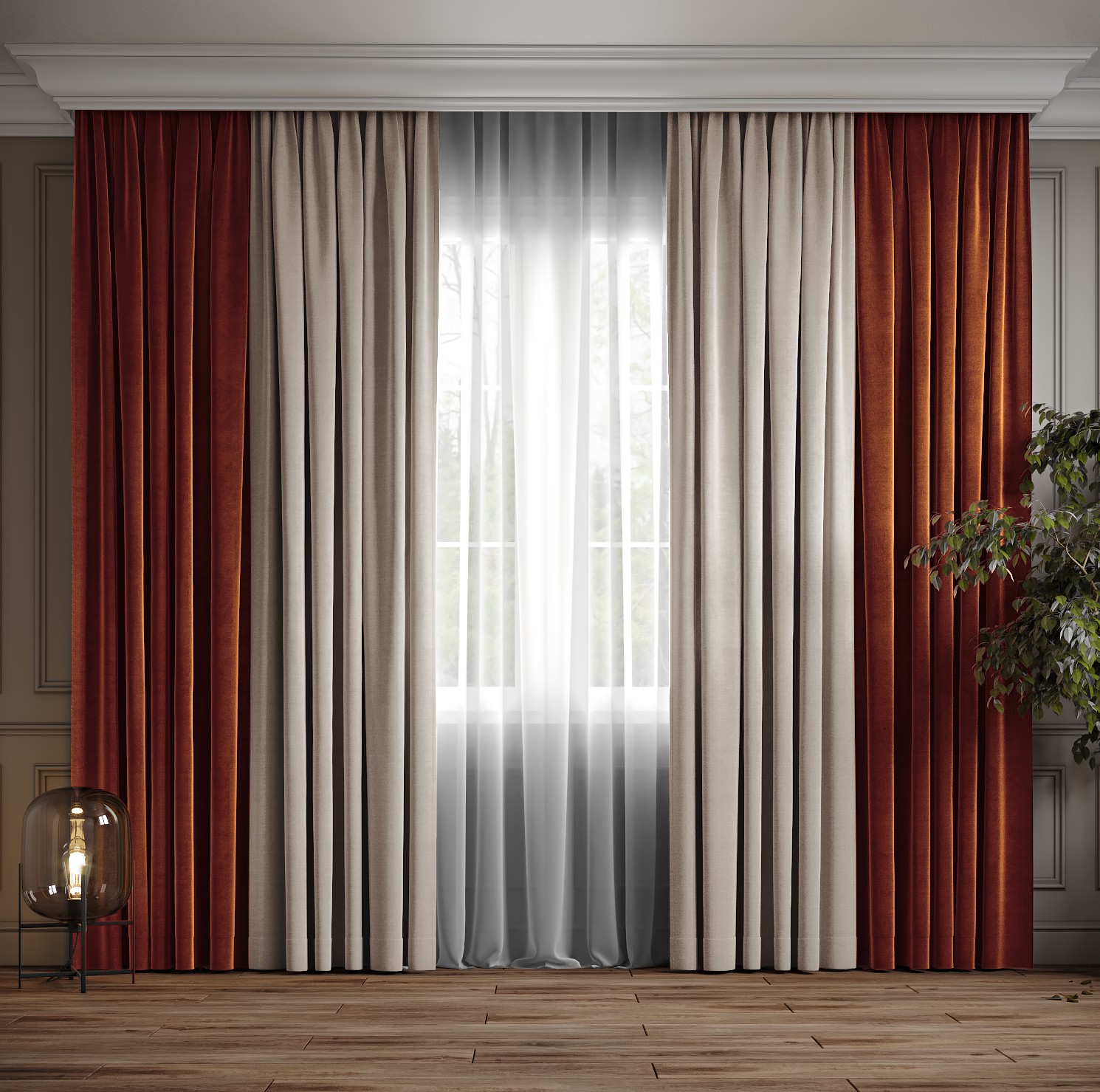 Комплект двухцветные шторы Ann-Tailor микровелюр Терракота с капучино 250x270 см 2 шт (107-196)
Комплект двухцветные шторы Ann-Tailor микровелюр Терракота с капучино 250x270 см 2 шт (107-196)