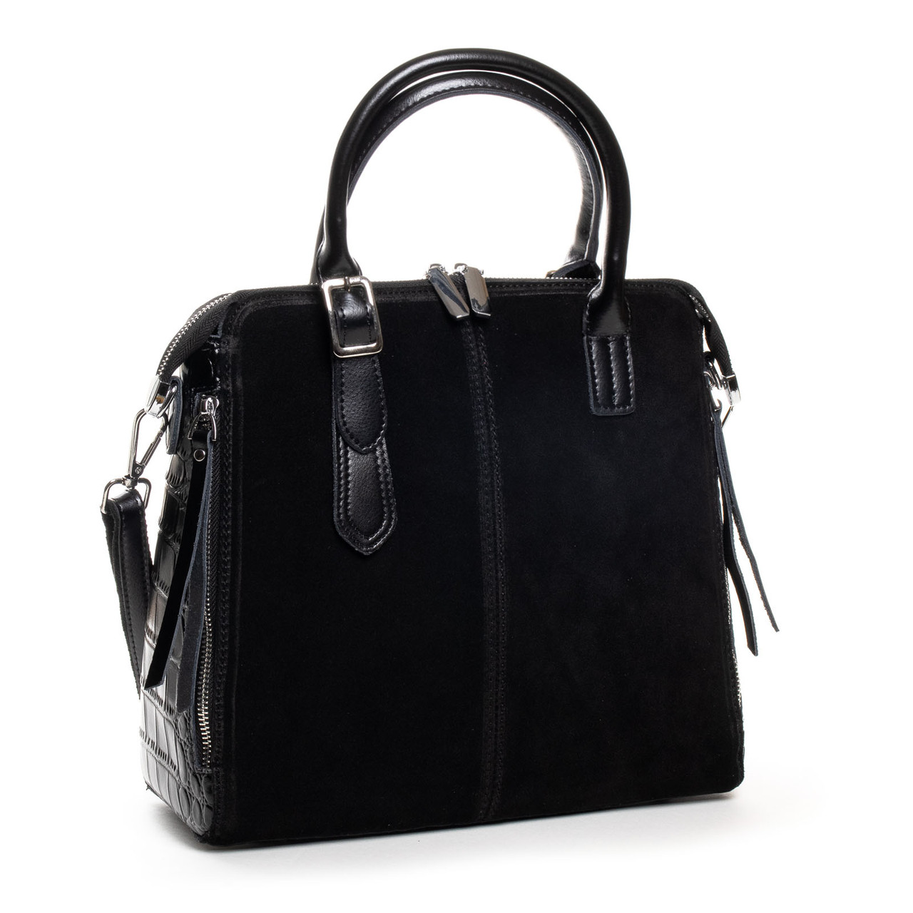 Сумка Женская Классическая замш ALEX RAI 01-09 04-1543-1 черная 
Сумка Женская Классическая замш ALEX RAI 01-09 04-1543-1 черная