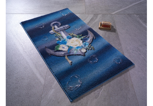 Коврик для ванной Confetti Romantic Anchor K Mavi 57*100 Синий 
Коврик для ванной Confetti Romantic Anchor K Mavi 57*100 Синий