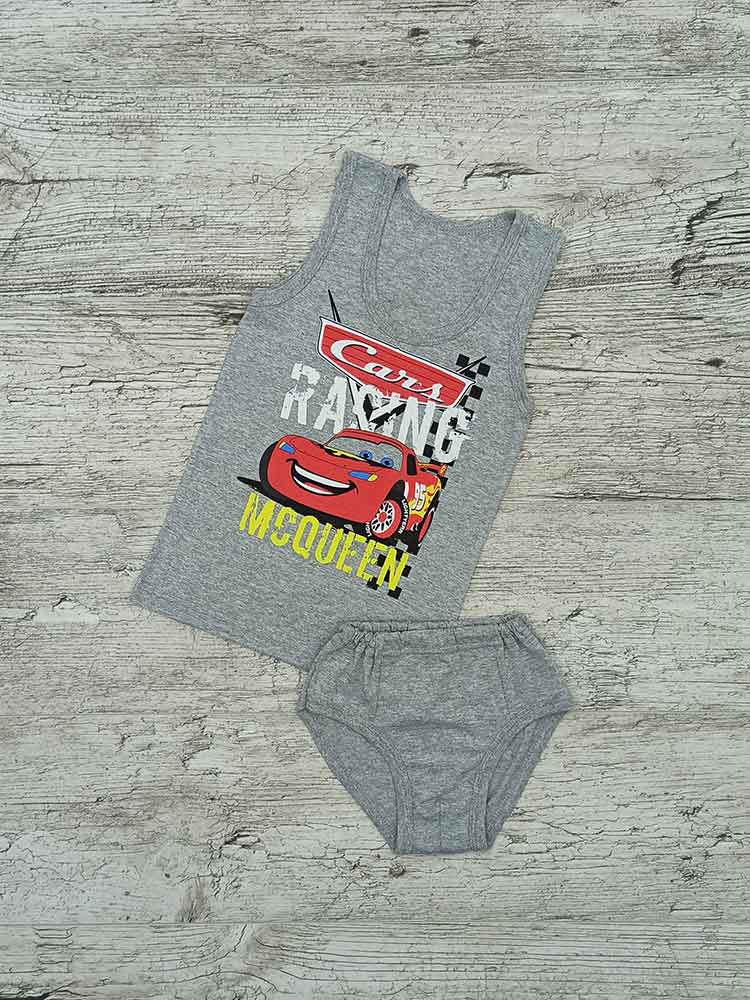 Комплект майка труси для хлопчиків сірі MCQUEEN 00205, 98-110 см. (3-4 роки)
Комплект майка труси для хлопчиків сірі MCQUEEN 00205, 98-110 см. (3-4 роки)