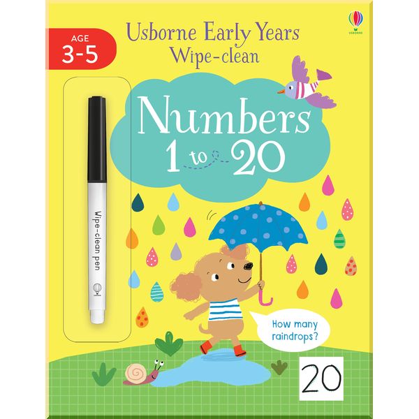 Usborne Early Years Wipe-Clean Numbers 1 to 20. Jessica Greenwell. ISBN:9781474986656
Usborne Early Years Wipe-Clean Numbers 1 to 20. Jessica Greenwell. ISBN:9781474986656