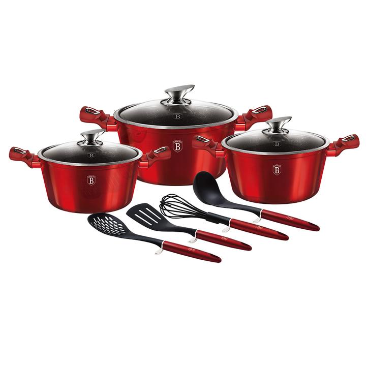 Набор посуды Berlinger Haus Metallic Line Burgundy Edition из кованого алюминия с мраморным покрытием 10 предметов (BH-6150) (NP)
Набор посуды Berlinger Haus Metallic Line Burgundy Edition из кованого алюминия с мраморным покрытием 10 предметов (BH-6150) (NP)