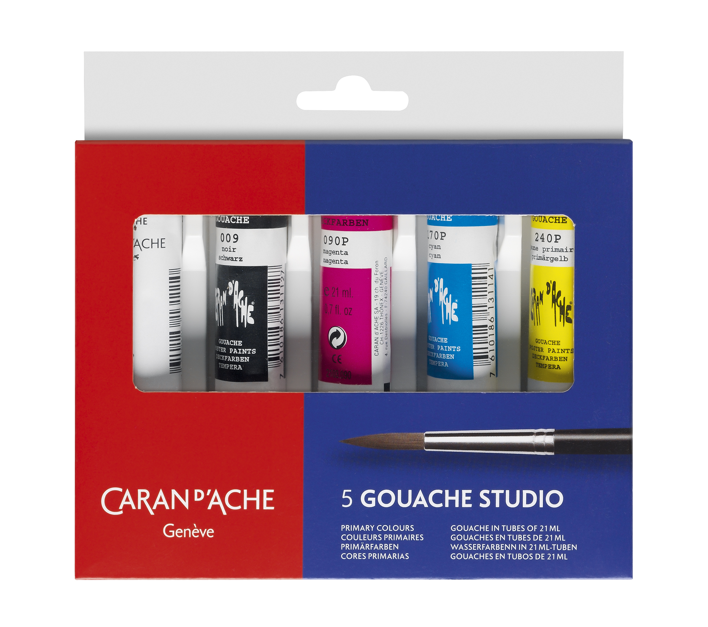 Набір Фарб Caran d'Ache Gouache Studio Картонний бокс, 5 кольорів по 21 мл (7610186131318)
Набір Фарб Caran d'Ache Gouache Studio Картонний бокс, 5 кольорів по 21 мл (7610186131318)