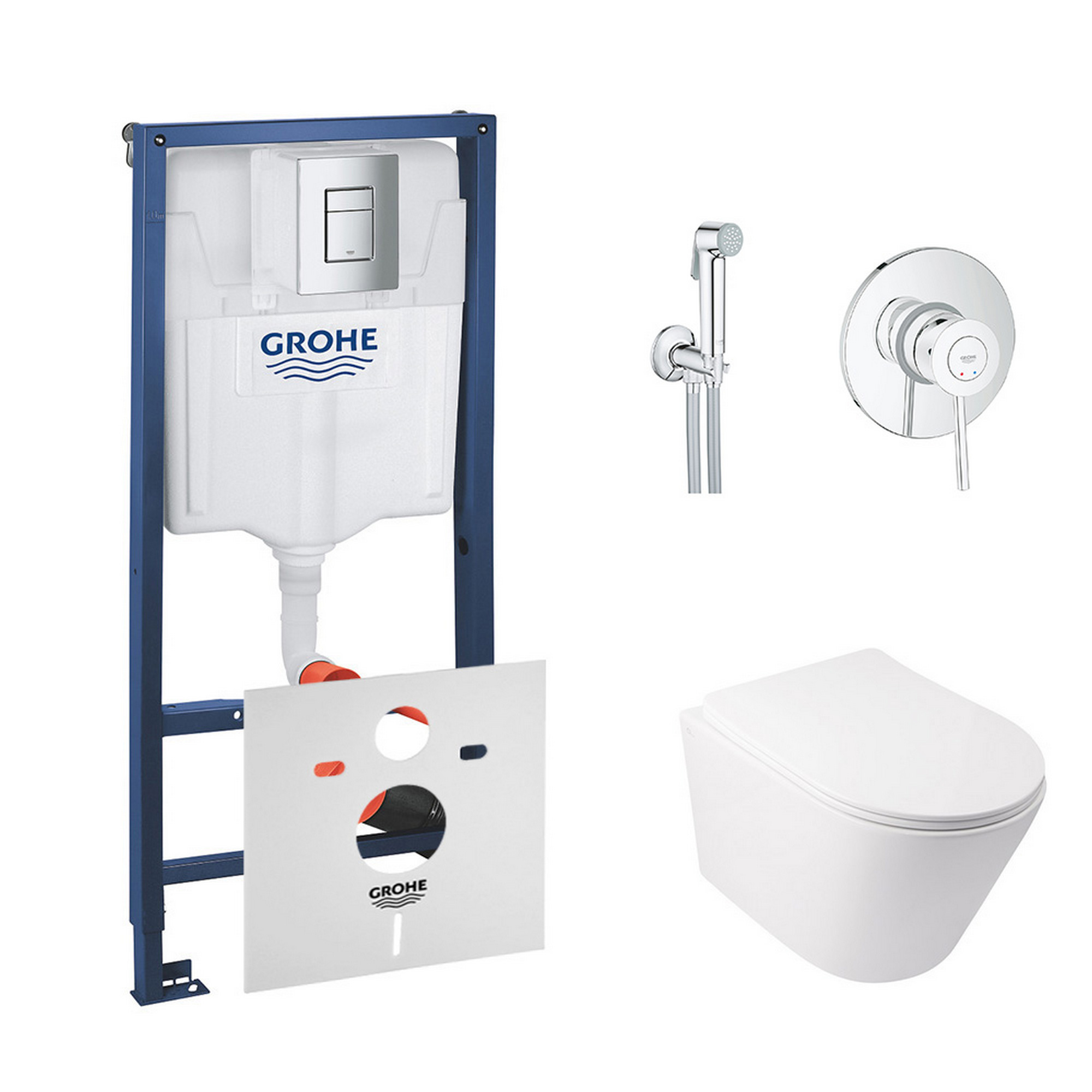 Комплект инсталляция Grohe Rapid SL 38772001 + унитаз с сиденьем Qtap Swan QT16335178W + набор для гигиенического душа со смесителем Grohe BauClassic 2904800S
Комплект инсталляция Grohe Rapid SL 38772001 + унитаз с сиденьем Qtap Swan QT16335178W + набор для гигиенического душа со смесителем Grohe BauClassic 2904800S