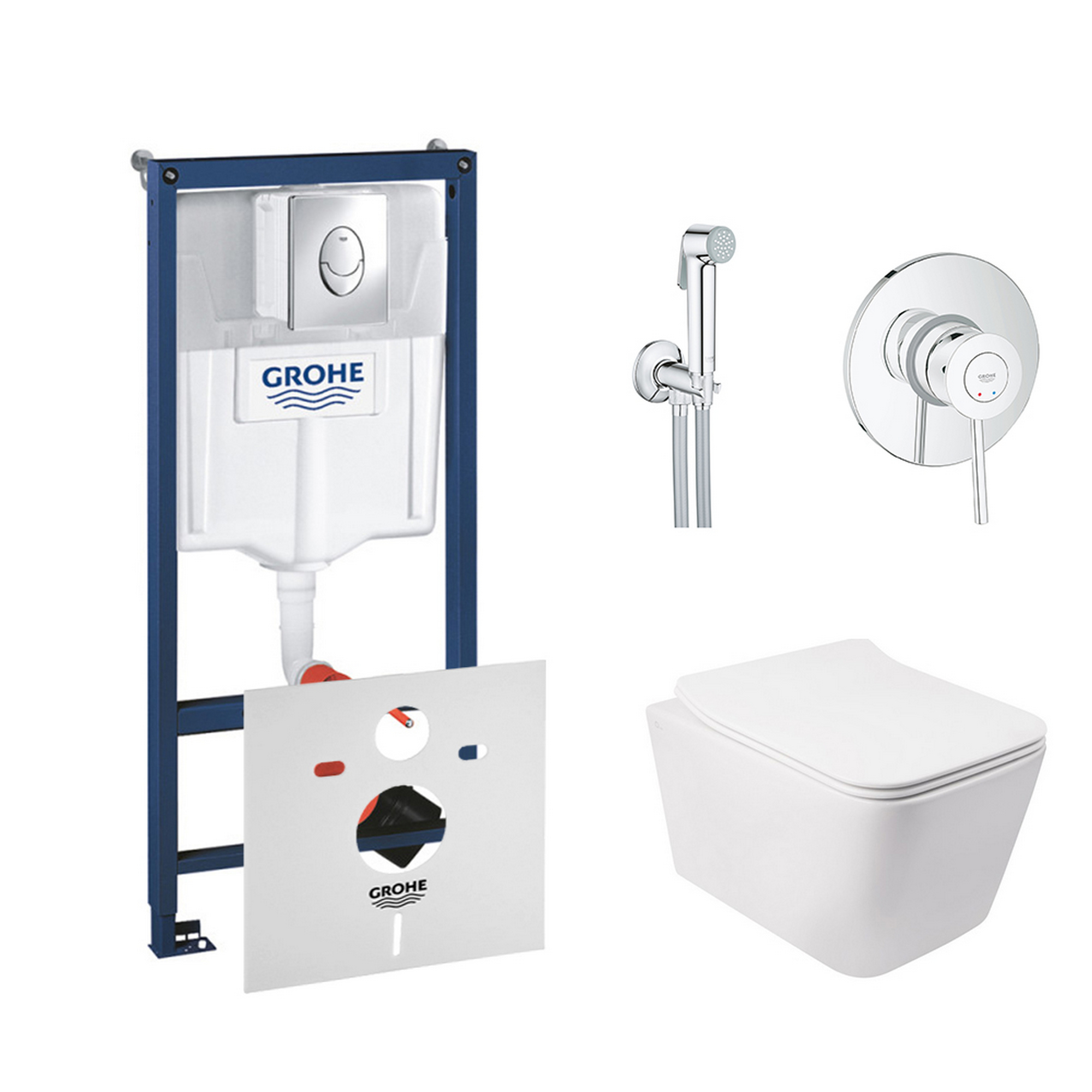 Комплект инсталляция Grohe Rapid SL 38721001 + унитаз с сиденьем Qtap Crow QT05335170W + набор для гигиенического душа со смесителем Grohe BauClassic 2904800S
Комплект инсталляция Grohe Rapid SL 38721001 + унитаз с сиденьем Qtap Crow QT05335170W + набор для гигиенического душа со смесителем Grohe BauClassic 2904800S
