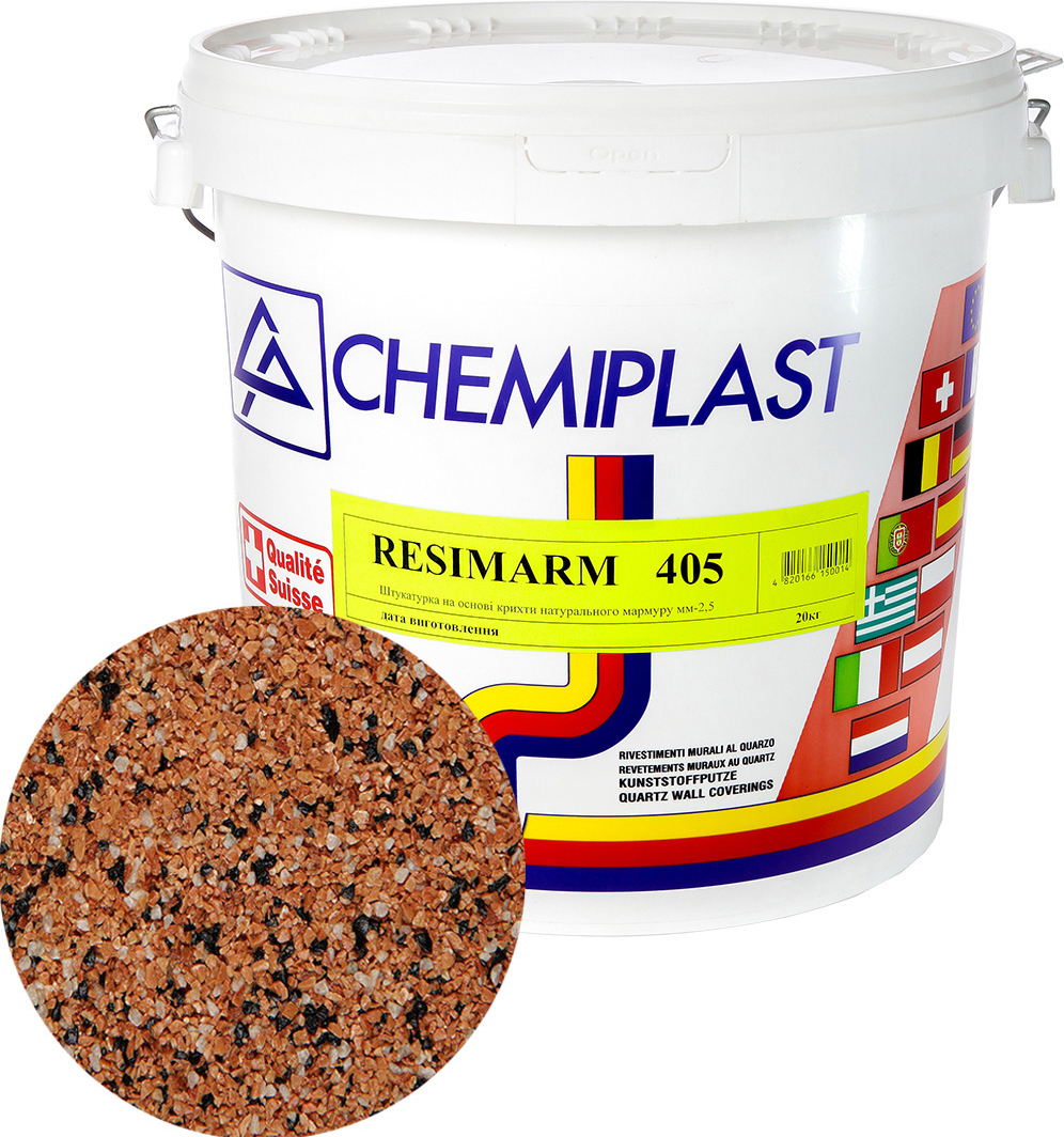 Декоративна штукатурка CHEMIPLAST RESIMARM 405 мармур 2,5 мм 20 кг (4820166150069-mg)
Декоративна штукатурка CHEMIPLAST RESIMARM 405 мармур 2,5 мм 20 кг (4820166150069-mg)