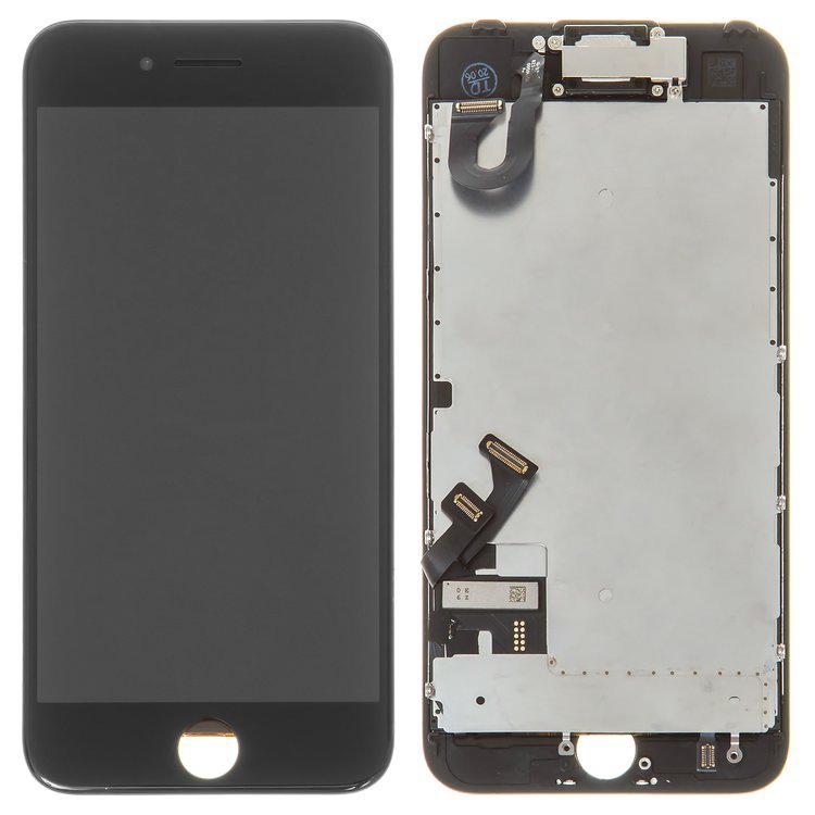 Дисплей для iPhone 7, чорний, із сенсорним екраном, з рамкою, AAA, Tianma, з камерою, з динаміком
Дисплей для iPhone 7, чорний, із сенсорним екраном, з рамкою, AAA, Tianma, з камерою, з динаміком