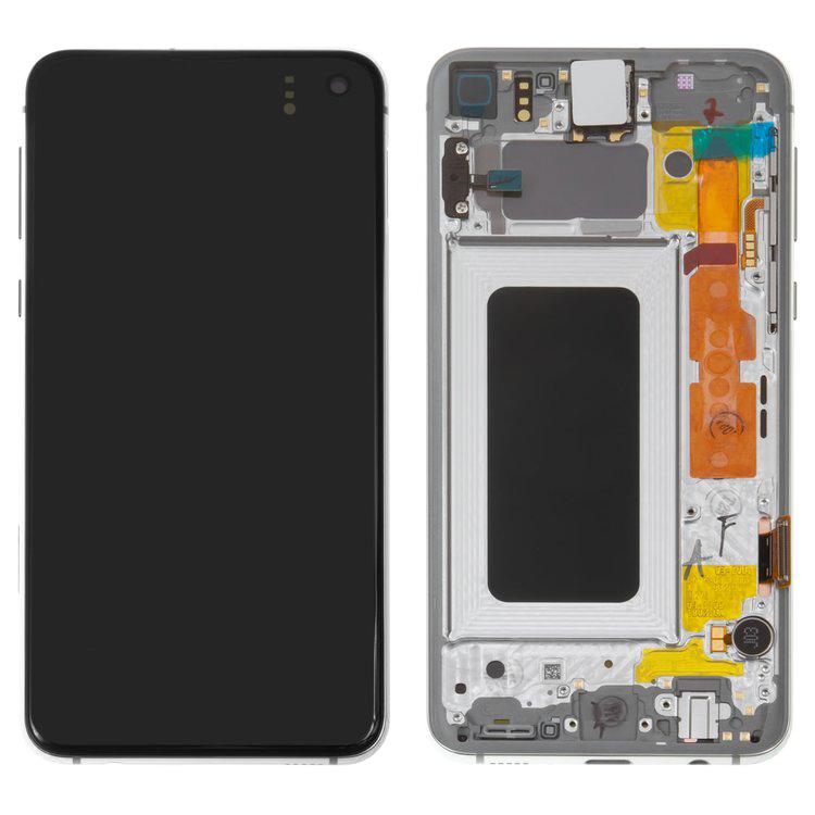 Дисплей для Samsung G970 Galaxy S10e, білий, із сенсорним екраном, з рамкою, Original, сервісне опаковання, #GH82-18852B/GH82-18836B
Дисплей для Samsung G970 Galaxy S10e, білий, із сенсорним екраном, з рамкою, Original, сервісне опаковання, #GH82-18852B/GH82-18836B