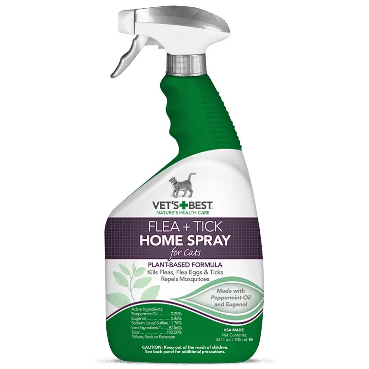 Универсальный спрей от блох и клещей для кошек и дома Vet's Best Flea&Tick Home Spray For Cats 945 мл
Универсальный спрей от блох и клещей для кошек и дома Vet's Best Flea&Tick Home Spray For Cats 945 мл
