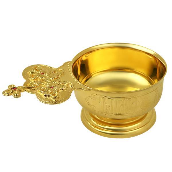 Ковшик латунный в позолоте с травлением и вставками Фамильные Драгоценности арт. 2.7.1102лп 
Ковшик латунный в позолоте с травлением и вставками Фамильные Драгоценности арт. 2.7.1102лп