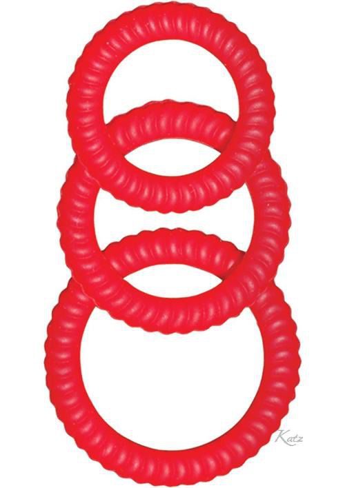 Комплект эрекционных колец из силикона Ram Ultra Cocksweller Silicone Cock Rings цвет красный
Комплект эрекционных колец из силикона Ram Ultra Cocksweller Silicone Cock Rings цвет красный
