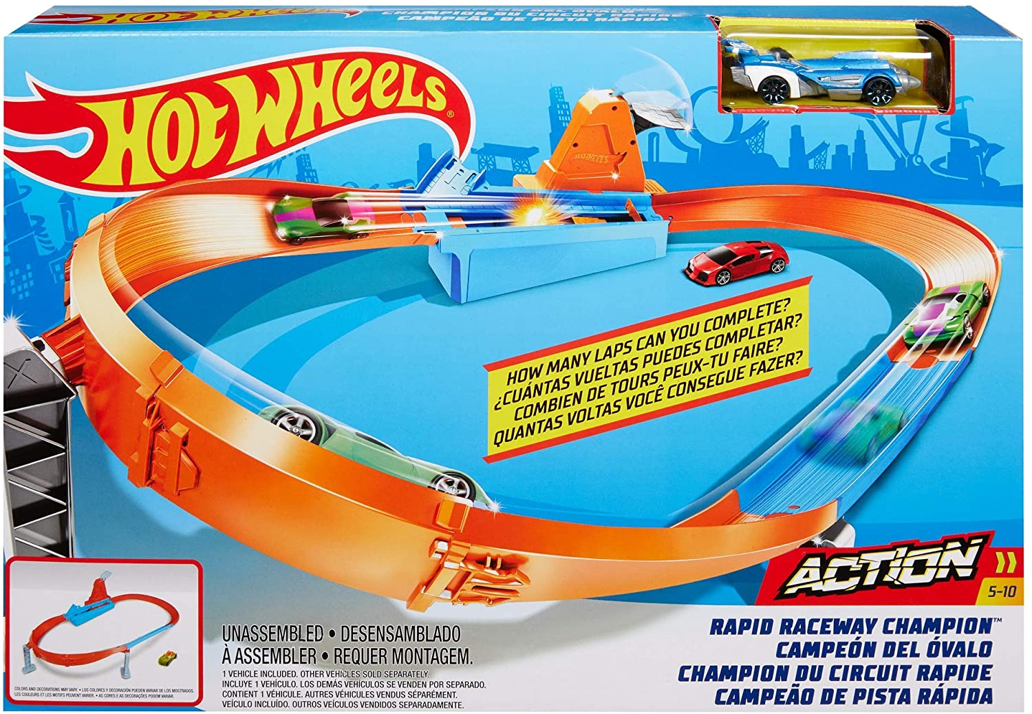 Трек Хот Вилс Кольцо Чемпиона Hot Wheels Rapid Raceway Champion Play Set Mattel GJM75
Трек Хот Вилс Кольцо Чемпиона Hot Wheels Rapid Raceway Champion Play Set Mattel GJM75
