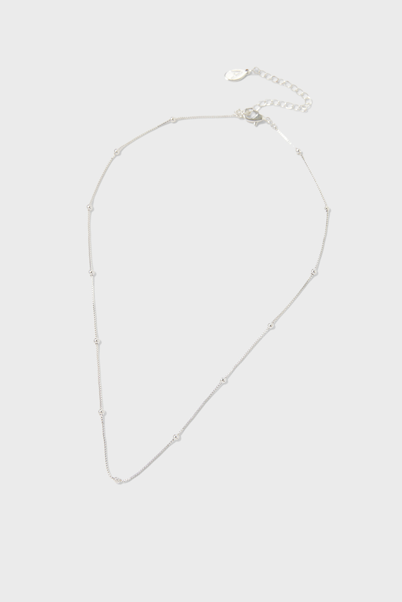 Женская серебристая подвеска BEADED CHAIN NECKLAC Accessorize OS 182835