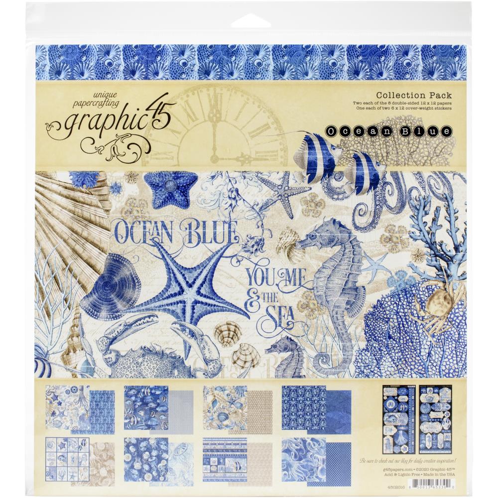 Набор бумаги Graphic 45 для скрапбукинга Graphic 45 Ocean blue, 16 листов + наклейки, 30х30см, артикул G4502016
Набор бумаги Graphic 45 для скрапбукинга Graphic 45 Ocean blue, 16 листов + наклейки, 30х30см, артикул G4502016