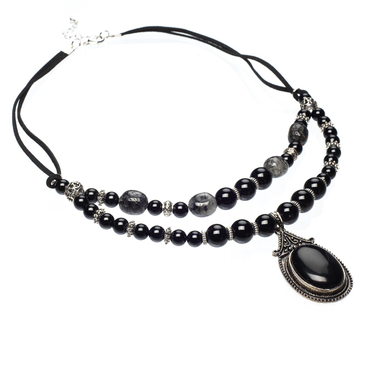 Бусы с агатом и пренитом SAMOTSVETY (11.03.02.023) 
Бусы с агатом и пренитом SAMOTSVETY (11.03.02.023)