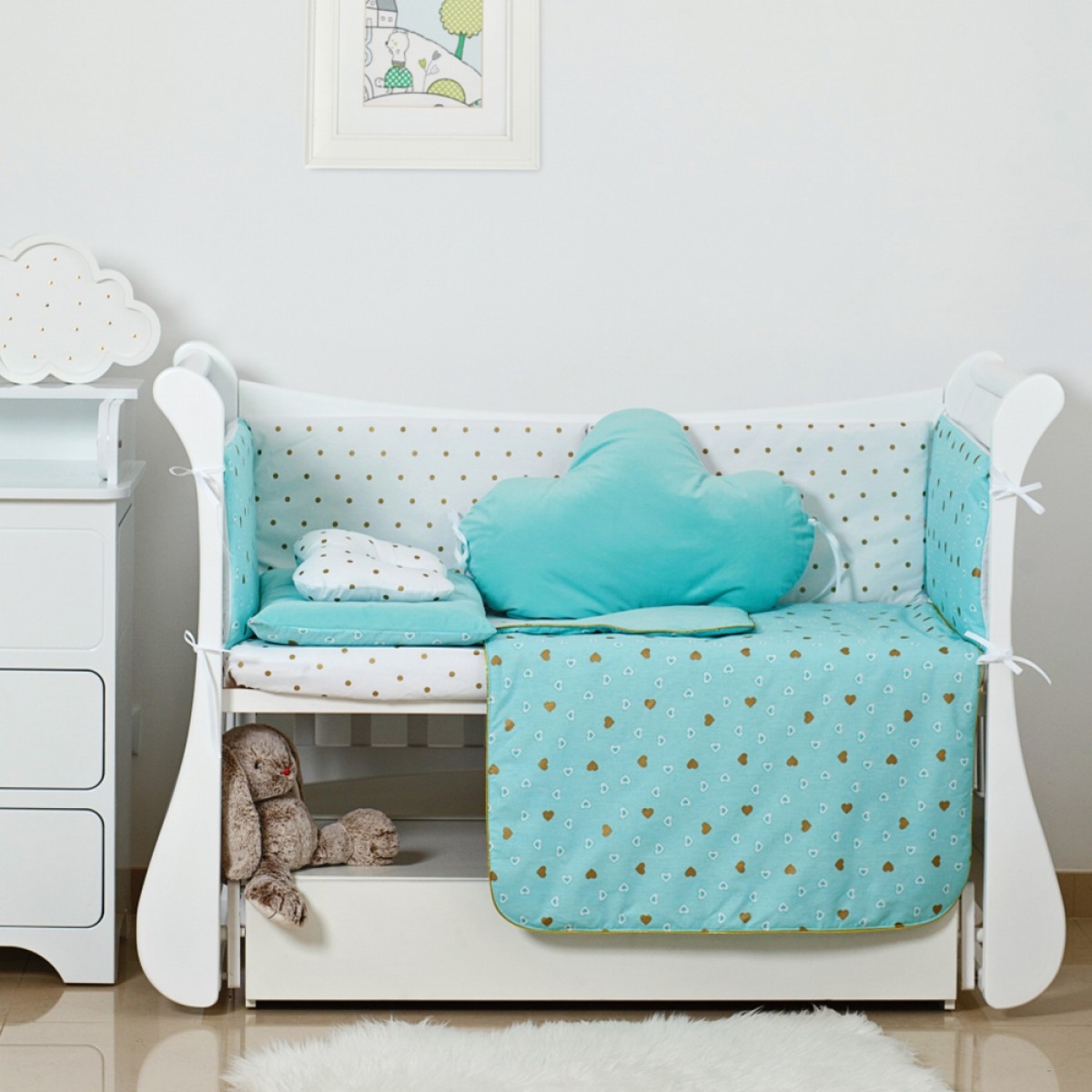 Постельное белье детское 6 элементов Twins Dolce Insta 4075-D-509 Золотистый/Мятный с принтом 100% хлопок (перкаль + вельвет)
Постельное белье детское 6 элементов Twins Dolce Insta 4075-D-509 Золотистый/Мятный с принтом 100% хлопок (перкаль + вельвет)