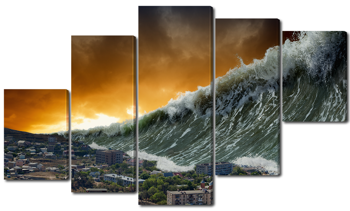 Модульная картина Interno Эко кожа Цунами над городом 142х80см
Модульная картина Interno Эко кожа Цунами над городом 142х80см