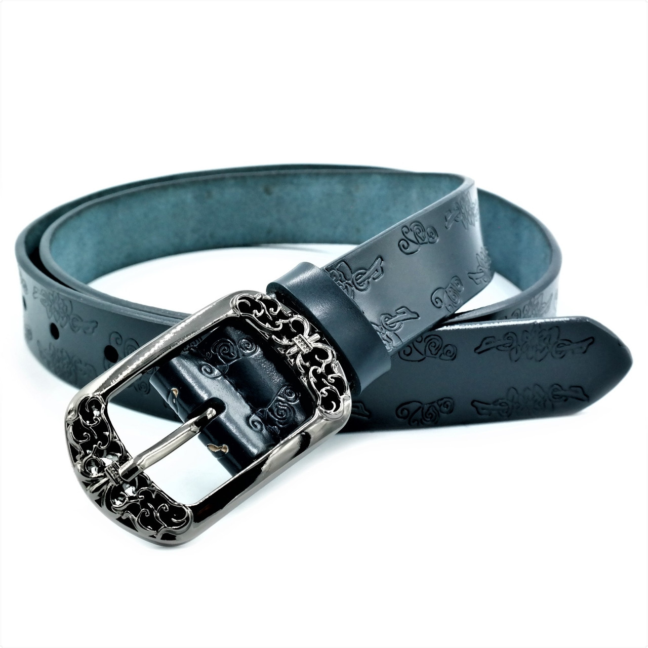 Женский кожаный ремень Weatro пояс тёмно-синий 110-115 см 
Женский кожаный ремень Weatro пояс тёмно-синий 110-115 см