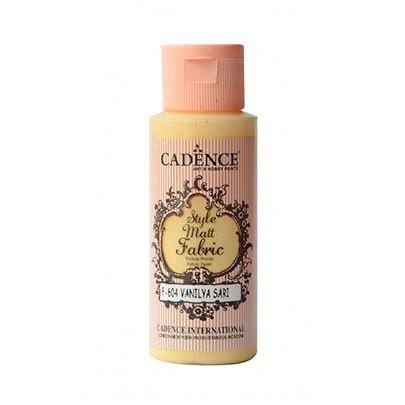 Акриловая матовая краска для ткани Style Matt Fabric Paint Cadence Ванильно-Лимонный 59 мл
Акриловая матовая краска для ткани Style Matt Fabric Paint Cadence Ванильно-Лимонный 59 мл