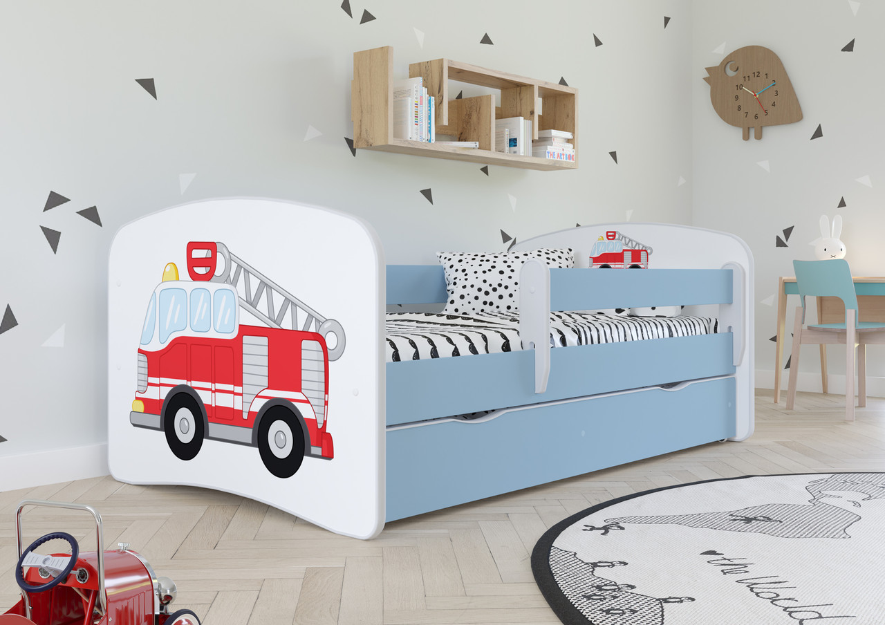 Кроватка детская Kocot Kids Baby Dreams Пожарная машина Белый/Голубой с принтом односпальная с перилами и ящиком на колесах + ламели FLEX
Кроватка детская Kocot Kids Baby Dreams Пожарная машина Белый/Голубой с принтом односпальная с перилами и ящиком на колесах + ламели FLEX