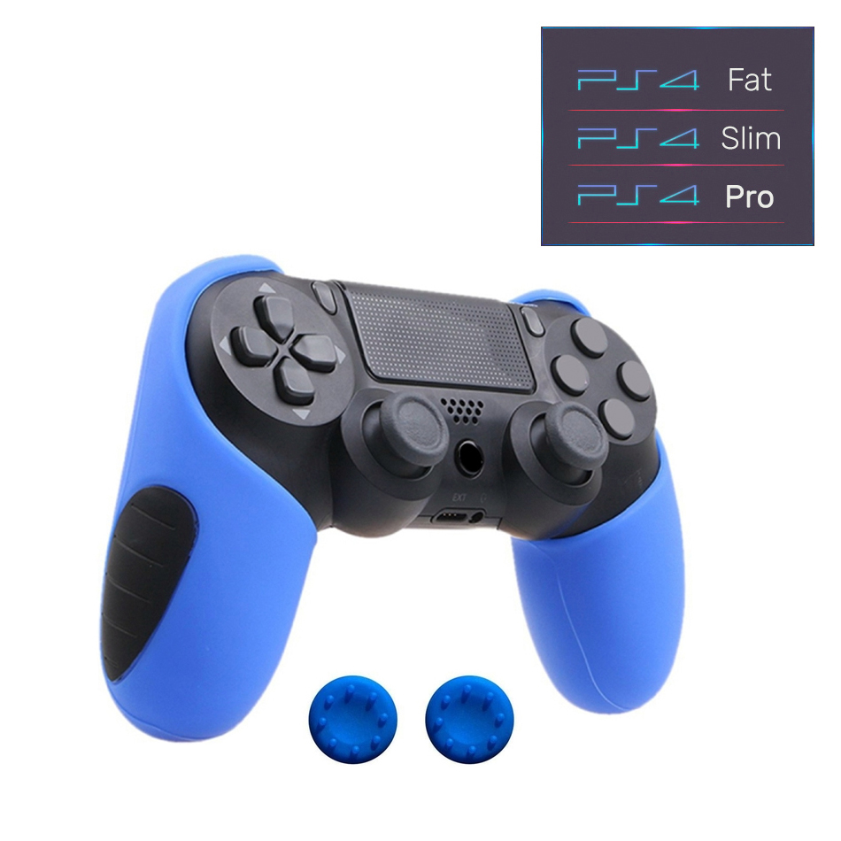 Силиконовый, защитный синий чехол для геймпада DUALSHOCK 4 Sony PlayStation PS4 Pro / PS4 Slim / PS4 Fat и две накладки на стики (thumb grips)
Силиконовый, защитный синий чехол для геймпада DUALSHOCK 4 Sony PlayStation PS4 Pro / PS4 Slim / PS4 Fat и две накладки на стики (thumb grips)