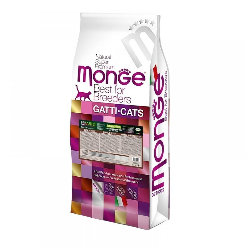 Беззерновой корм MONGE BWILD GR.FREE с буйволом (для кошек крупных пород с 2-х месяцев) 10кг
Беззерновой корм MONGE BWILD GR.FREE с буйволом (для кошек крупных пород с 2-х месяцев) 10кг