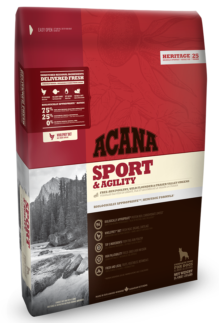 Сухой корм Acana (Акана) Heritage Sport & Agility для взрослых собак с повышенной активностью цыпленок и индейка 11.4 кг
Сухой корм Acana (Акана) Heritage Sport & Agility для взрослых собак с повышенной активностью цыпленок и индейка 11.4 кг