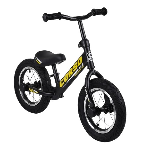 Велобег "CORSO" 73975 стальная рама, надувные колеса 12", алюминиевые диски 
Велобег "CORSO" 73975 стальная рама, надувные колеса 12", алюминиевые диски