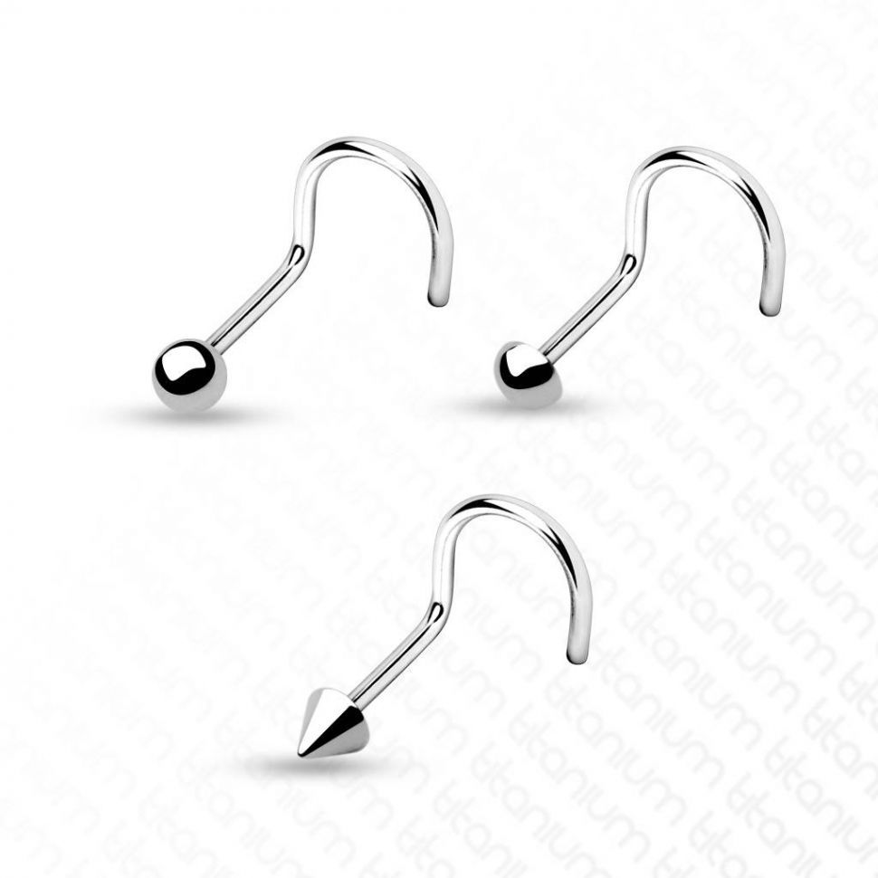 Титановая серьга нострил (улитка) с разными наконечниками PiercedFish T23NO для пирсинга носа (толщина 1 мм, шип)
Титановая серьга нострил (улитка) с разными наконечниками PiercedFish T23NO для пирсинга носа (толщина 1 мм, шип)