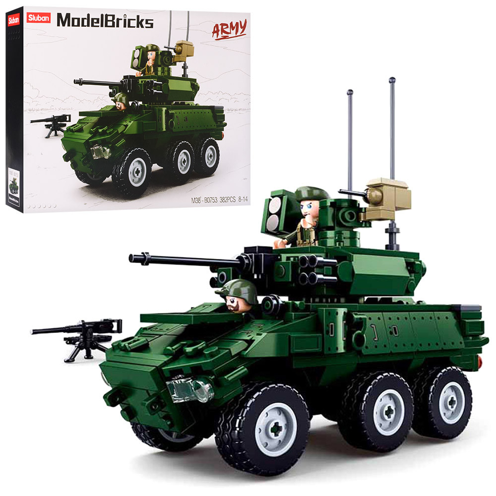 Конструктор SLUBAN M38-B0753 военный, машина, фигурки, 382дет, в кор-ке, 38-28,5-7см
Конструктор SLUBAN M38-B0753 военный, машина, фигурки, 382дет, в кор-ке, 38-28,5-7см