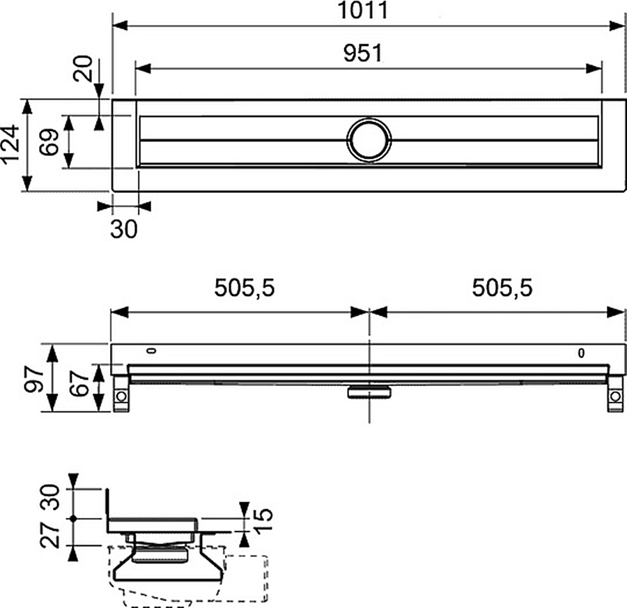 Душевой элемент (трап) пристенный Drainline L - 1000 мм с гидроизоляцией TECE (601001)
Душевой элемент (трап) пристенный Drainline L - 1000 мм с гидроизоляцией TECE (601001)