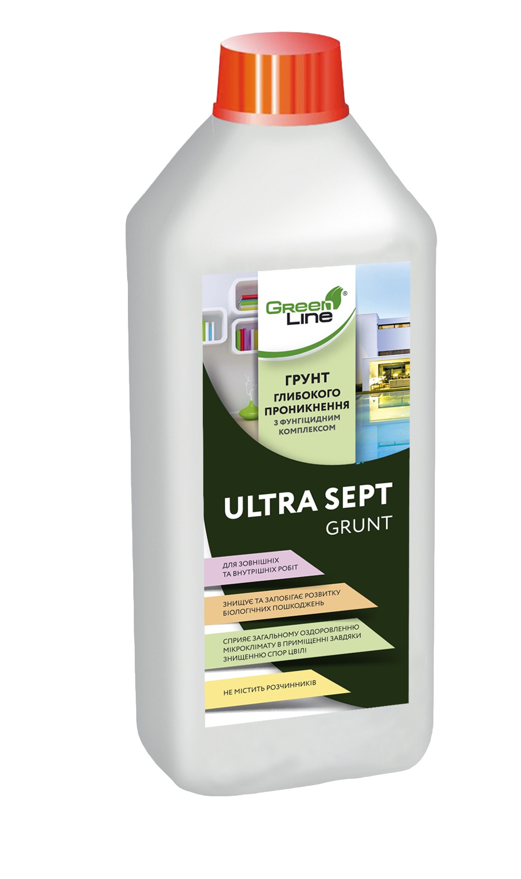 Грунтовка глубокопроникающая с фунгицидным комплексом Green Line Grunt Ultra Sept 10л
Грунтовка глубокопроникающая с фунгицидным комплексом Green Line Grunt Ultra Sept 10л