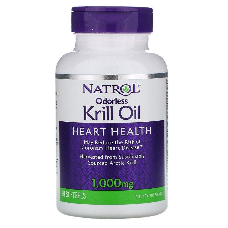 Масло криля Natrol "Odorless Krill Oil" жирные кислоты для здоровья сердца и суставов, 1000 мг (30 капсул)
Масло криля Natrol "Odorless Krill Oil" жирные кислоты для здоровья сердца и суставов, 1000 мг (30 капсул)