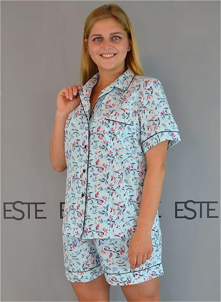 Пижама женская Este рубашка и шорты с рисунком - голубой 1727, Пижама женская Este рубашка и шорты с рисунком 48-50 голубой 1727
Пижама женская Este рубашка и шорты с рисунком - голубой 1727, Пижама женская Este рубашка и шорты с рисунком 48-50 голубой 1727