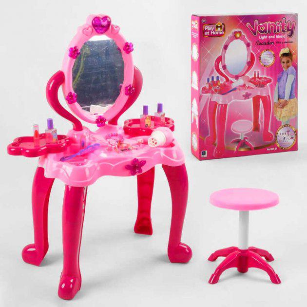 Туалетный столик для девочки Limo Toy трюмо детское со стульчиком и феном 661-31
Туалетный столик для девочки Limo Toy трюмо детское со стульчиком и феном 661-31