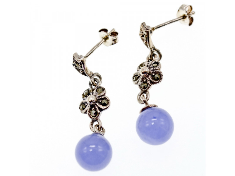 Винтажные серебряные серьги с агатом и марказитом Натуральный Sky Jewelry 003523
Винтажные серебряные серьги с агатом и марказитом Натуральный Sky Jewelry 003523